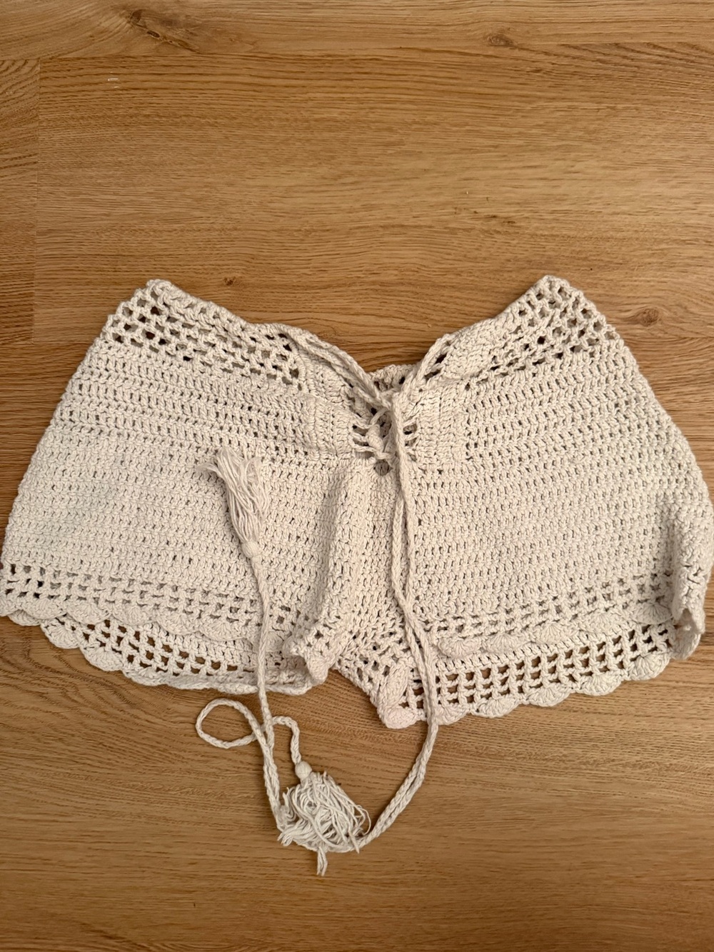 Crochet Beach Shorts - Cream Women’s Summer Shorts